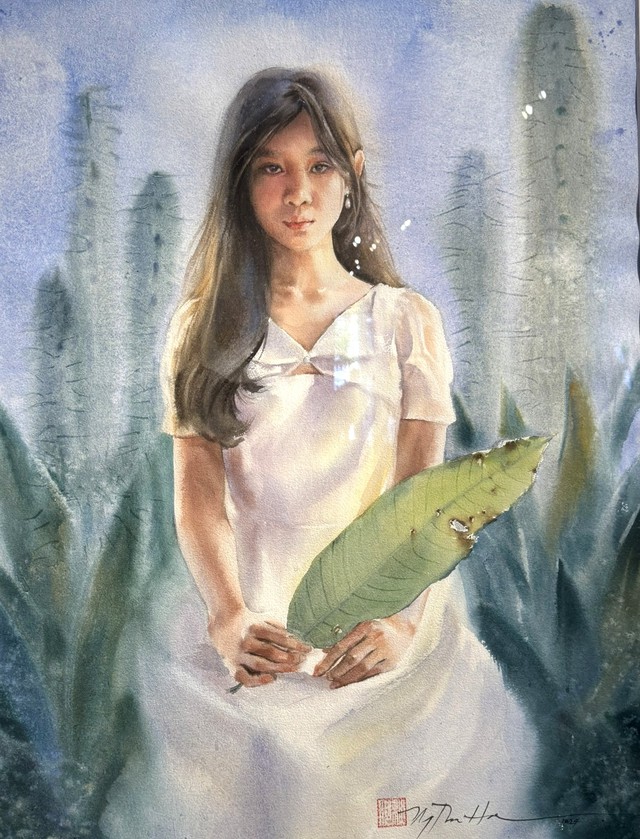 Ngắm ch&acirc;n dung m&agrave;u nước của ca sĩ Phạm Thu H&agrave; v&agrave;... hơn thế nữa- Ảnh 3.