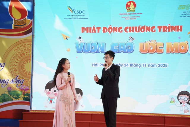 Phát động chương trình Vươn cao ước mơ cho thiếu nhi mạnh dạn chia sẻ mong muốn - Ảnh 3.
