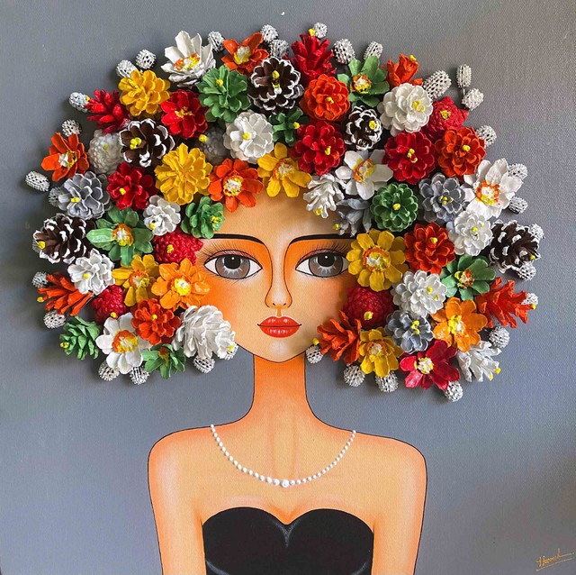 Khám phá tranh từ sỏi: Nghệ thuật gắn kết tự nhiên của họa sĩ Mỹ Hạnh - Ảnh 3. Khám phá tranh từ sỏi: Nghệ thuật gắn kết tự nhiên của họa sĩ Mỹ Hạnh - Ảnh 3.