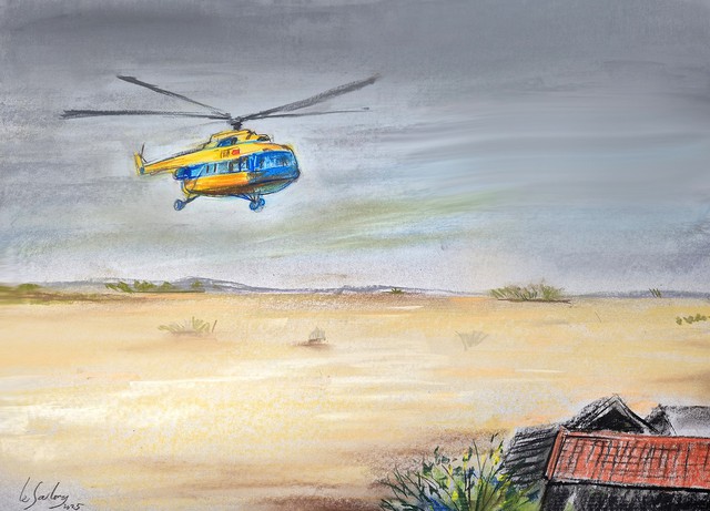 'Thương quá đồng bào tôi': Bộ tranh 'thay lời muốn nói' của họa sĩ Lê Sa Long- Ảnh 5. 'Thương quá đồng bào tôi': Bộ tranh 'thay lời muốn nói' của họa sĩ Lê Sa Long- Ảnh 5.