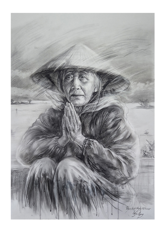 'Thương quá đồng bào tôi': Bộ tranh 'thay lời muốn nói' của họa sĩ Lê Sa Long- Ảnh 10. 'Thương quá đồng bào tôi': Bộ tranh 'thay lời muốn nói' của họa sĩ Lê Sa Long- Ảnh 10.