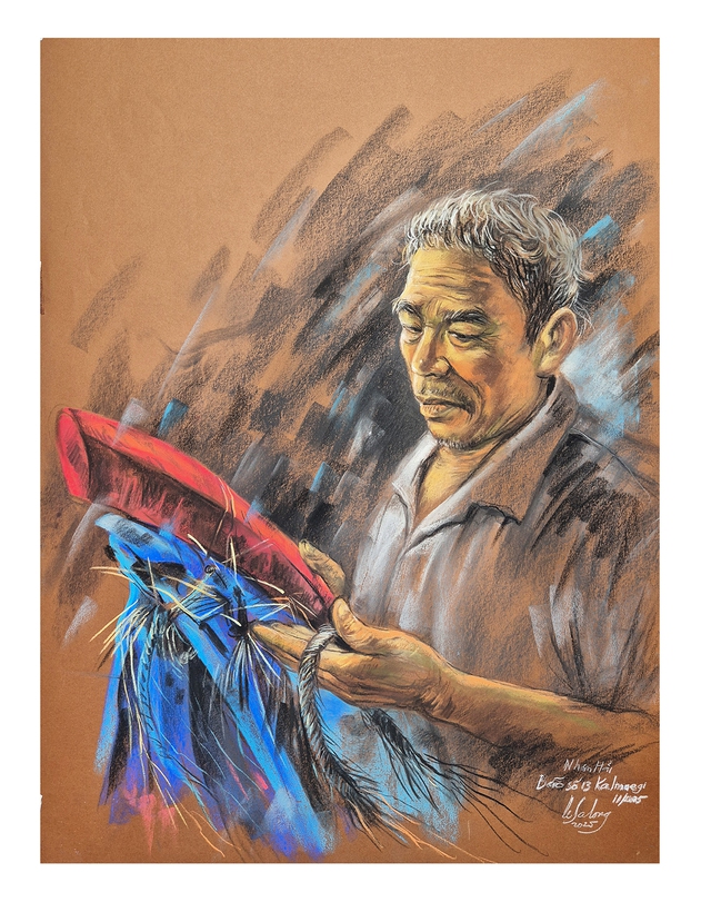 'Thương quá đồng bào tôi': Bộ tranh 'thay lời muốn nói' của họa sĩ Lê Sa Long- Ảnh 9. 'Thương quá đồng bào tôi': Bộ tranh 'thay lời muốn nói' của họa sĩ Lê Sa Long- Ảnh 9.