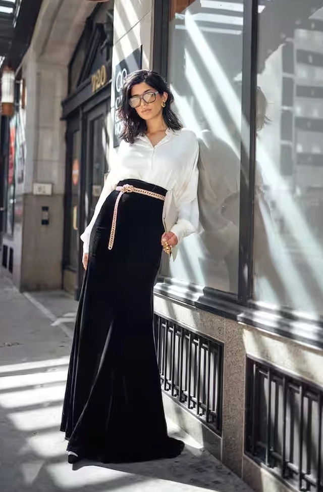 Chân váy nhung đẹp từ công sở đến tiệc tối- Ảnh 5. Chân váy nhung đẹp từ công sở đến tiệc tối- Ảnh 5.