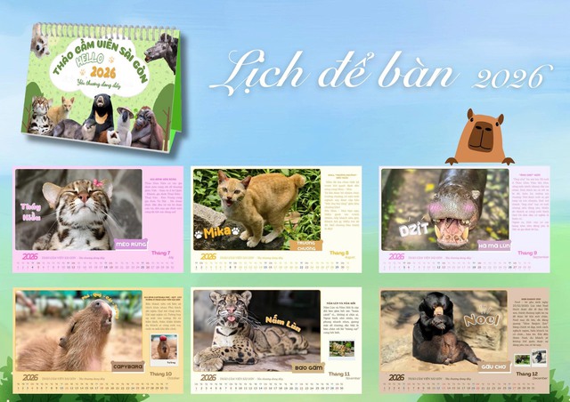 Thảo Cầm Viên Sài Gòn dành toàn bộ lợi nhuận bộ lịch 2026 ủng hộ miền Trung - Ảnh 2.