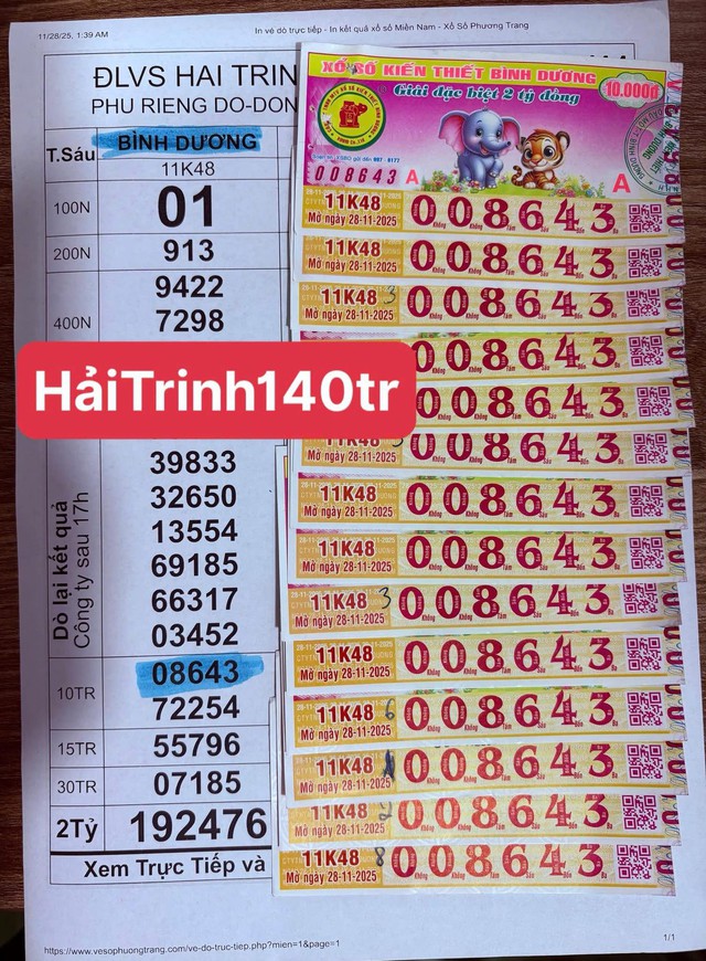 Cọc 140 tờ trúng xổ số miền Nam ngày 28 tháng 11: Khách nhận chuyển khoản ngay - Ảnh 2.