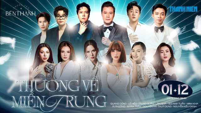 Đêm nhạc 'Thương về miền Trung' được khán giả nhiệt tình ủng hộ- Ảnh 1. Đêm nhạc 'Thương về miền Trung' được khán giả nhiệt tình ủng hộ- Ảnh 1.