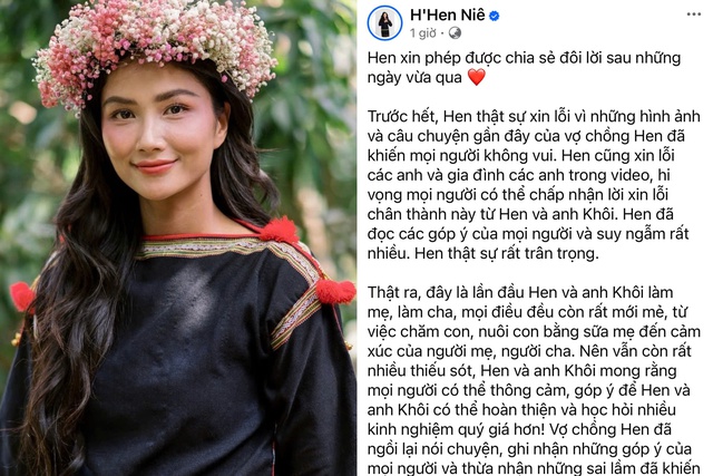 H'Hen Niê xin lỗi vụ bênh vực chồng khi vướng ồn ào - Ảnh 1.
