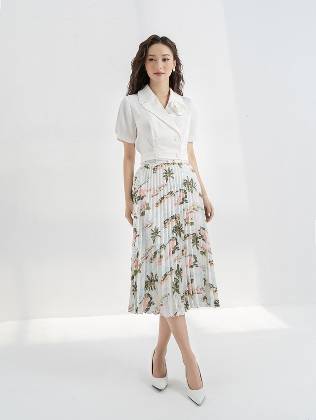 Chân váy xếp ly ăn gian vóc dáng, cho vẻ ngoài cuốn hút- Ảnh 8.