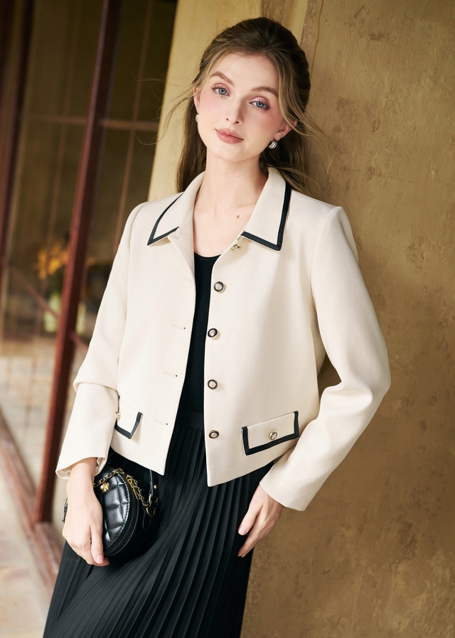 Công sở vào thu cùng bản phối áo khoác, váy dài và quần ống rộng- Ảnh 1.