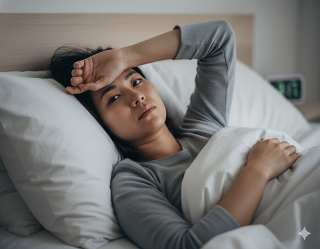 Căng thẳng mạn tính và thiếu ngủ là những yếu tố ảnh hưởng lớn đến sức khỏe mạch máu. Ảnh: AI