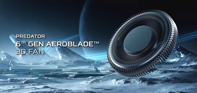 Acer cải tiến c&ocirc;ng nghệ tản nhiệt AeroBlade 3D thế hệ 6 với 100 c&aacute;nh quạt kim loại- Ảnh 1.