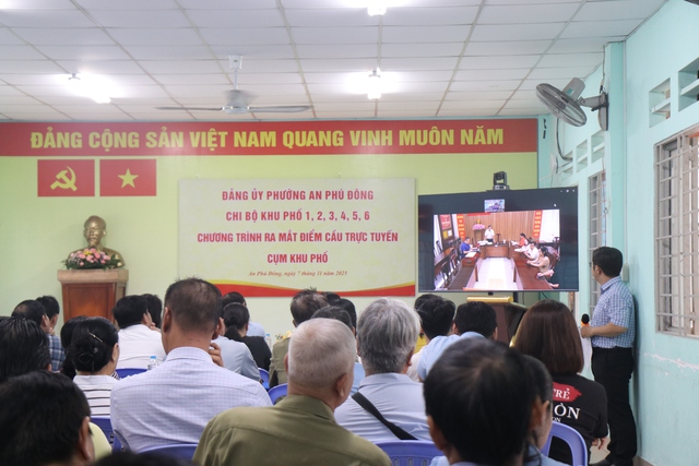 TP.HCM: Phường An Phú Đông ra mắt mô hình họp trực tuyến đầu tiên tại cụm khuphố - Ảnh 1.