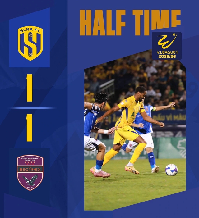 C&uacute; sốc tr&ecirc;n s&acirc;n Vinh: SLNA thắng kịch t&iacute;nh Becamex TP.HCM, chấm dứt chuỗi trận đau buồn- Ảnh 1.