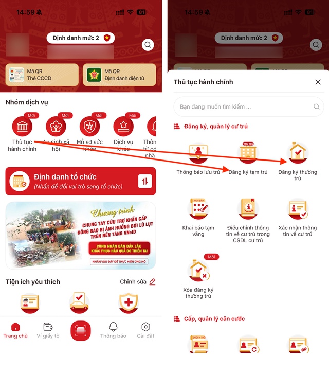 C&aacute;ch cập nhật th&ocirc;ng tin cư tr&uacute; tr&ecirc;n VNeID để tr&aacute;nh bị phạt từ ng&agrave;y 15.12 - Ảnh 2.