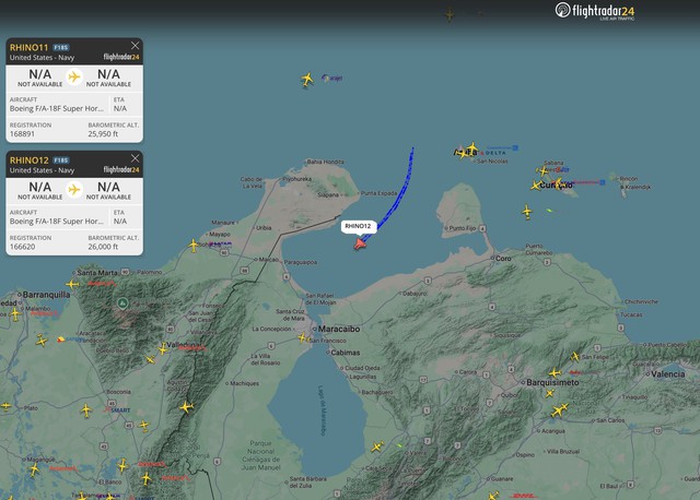 Tiêm kích Mỹ áp sát Venezuela trong bối cảnh gia tăng sức ép từ Trump - Ảnh 1. Tiêm kích Mỹ áp sát Venezuela trong bối cảnh gia tăng sức ép từ Trump - Ảnh 1.