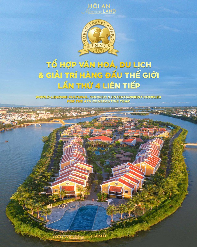 Đảo Ký ức Hội An tiếp tục được World Travel Awards vinh danh tổ hợp hàng đầu- Ảnh 1. Đảo Ký ức Hội An tiếp tục được World Travel Awards vinh danh tổ hợp hàng đầu- Ảnh 1.