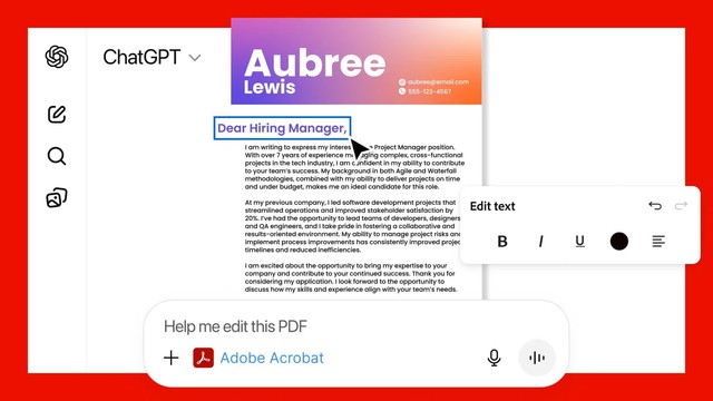 ChatGPT như hổ mọc th&ecirc;m c&aacute;nh nhờ t&iacute;ch hợp vũ kh&iacute; từ Adobe - Ảnh 2.