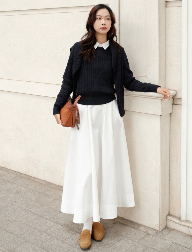 Công thức phối đồ sang trọng, đẹp mắt chỉ với hai tông màu đen trắng Công thức phối đồ sang trọng, đẹp mắt chỉ với hai gam màu đen trắng - Ảnh 11.