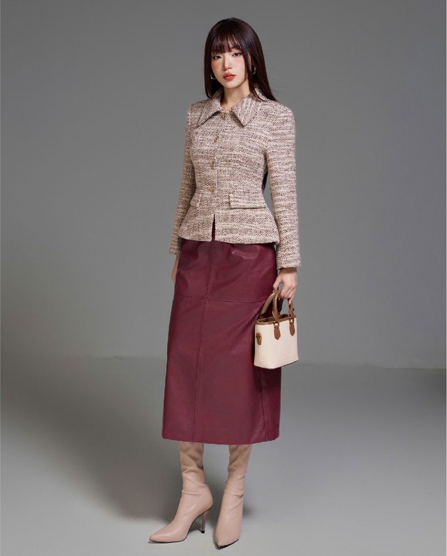 Muôn kiểu lên đồ để tỏa sáng cùng chân váy da cá tính Muôn kiểu lên đồ để tỏa sáng cùng chân váy da cá tính - Ảnh 7.