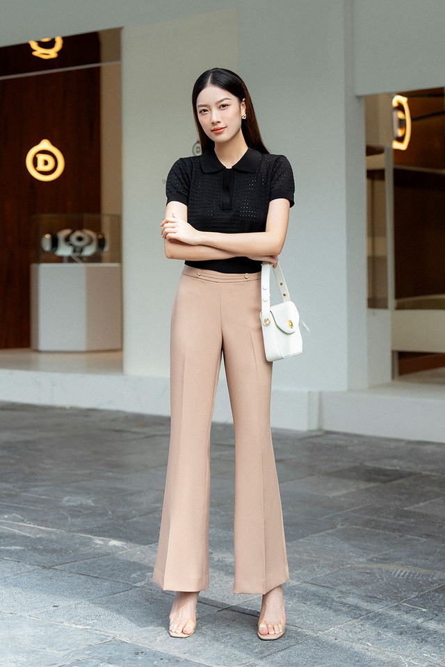Định hình dáng chuẩn, giúp nàng 'ăn gian' chiều cao với quần ống loe- Ảnh 4. Định hình dáng chuẩn, giúp nàng 'ăn gian' chiều cao với quần ống loe- Ảnh 4.