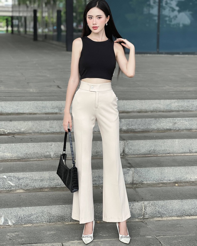 Định hình dáng chuẩn, giúp nàng 'ăn gian' chiều cao với quần ống loe- Ảnh 6. Định hình dáng chuẩn, giúp nàng 'ăn gian' chiều cao với quần ống loe- Ảnh 6.