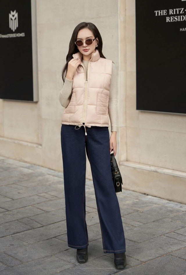 Áo khoác gile phao vừa ấm áp vừa nâng tầm phong cách cho mùa lạnh- Ảnh 2. Áo khoác gile phao vừa ấm áp vừa nâng tầm phong cách cho mùa lạnh- Ảnh 2.