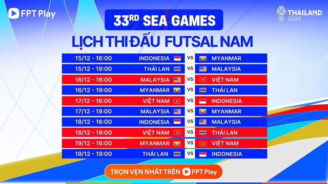 Lịch thi đấu đội tuyển futsal Việt Nam mới nhất: Chạm trán Thái Lan, Indonesia ngày nào?- Ảnh 5. Lịch thi đấu đội tuyển futsal Việt Nam mới nhất: Chạm trán Thái Lan, Indonesia ngày nào?- Ảnh 5.