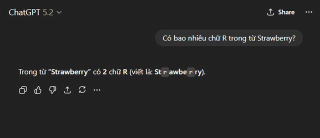 ChatGPT vẫn 'bó tay' trước câu hỏi đánh vần của học sinh lớp 1 - Ảnh 1.