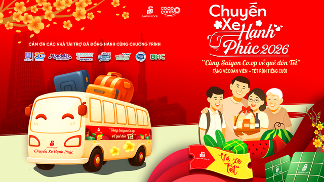 Saigon Co.op khởi động ‘Chuyến xe hạnh phúc’ đưa người lao động về quê đón Tết 2026- Ảnh 2. Saigon Co.op khởi động ‘Chuyến xe hạnh phúc’ đưa người lao động về quê đón Tết 2026- Ảnh 2.