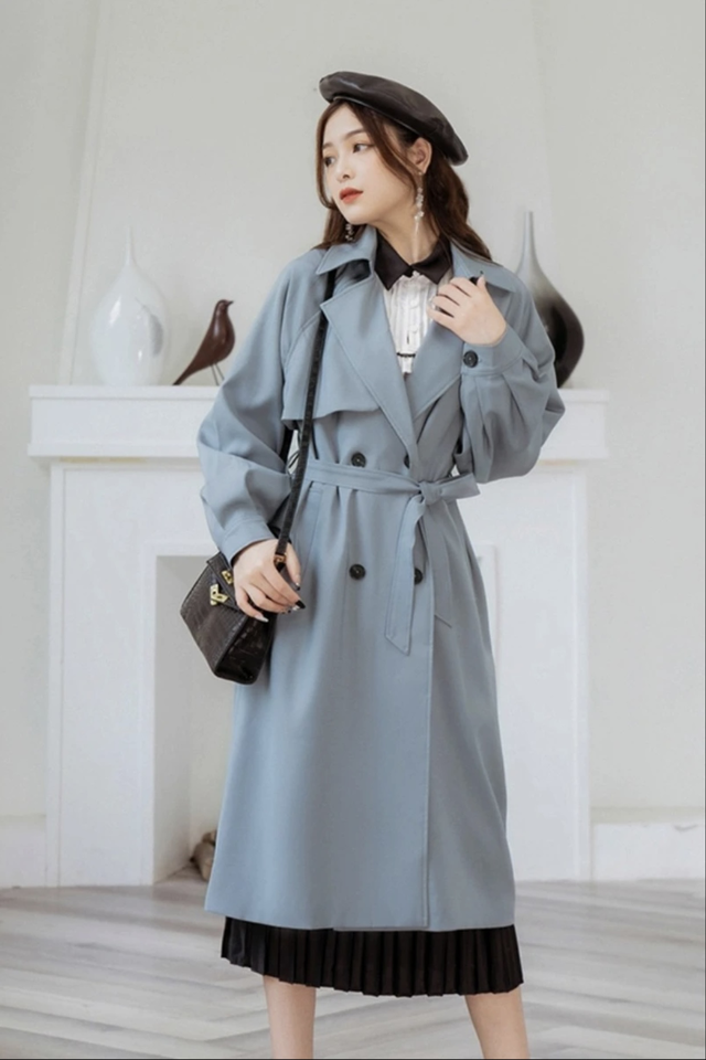 Áo măng tô thắt eo 'quyền lực', vừa ấm vừa tôn dáng- Ảnh 5.