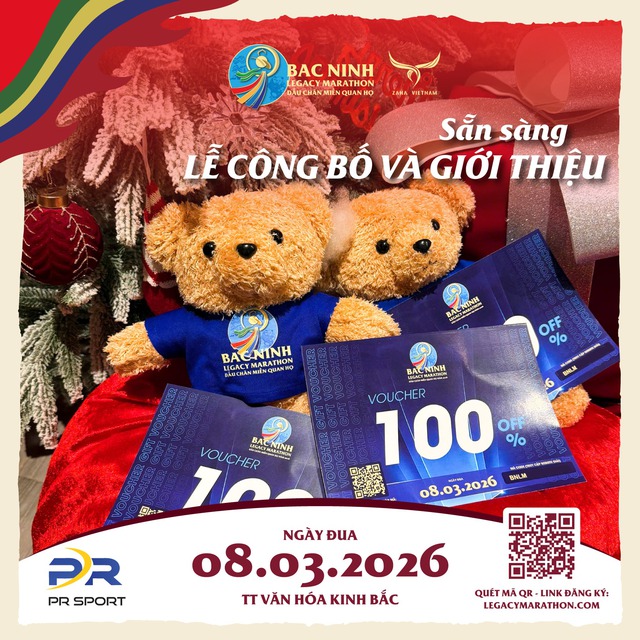 Bắc Ninh Legacy Marathon 2026: Hơn 5.000 runner sẽ chạy qua miền di sản quan họ- Ảnh 1. Bắc Ninh Legacy Marathon 2026: Hơn 5.000 runner sẽ chạy qua miền di sản quan họ- Ảnh 1.