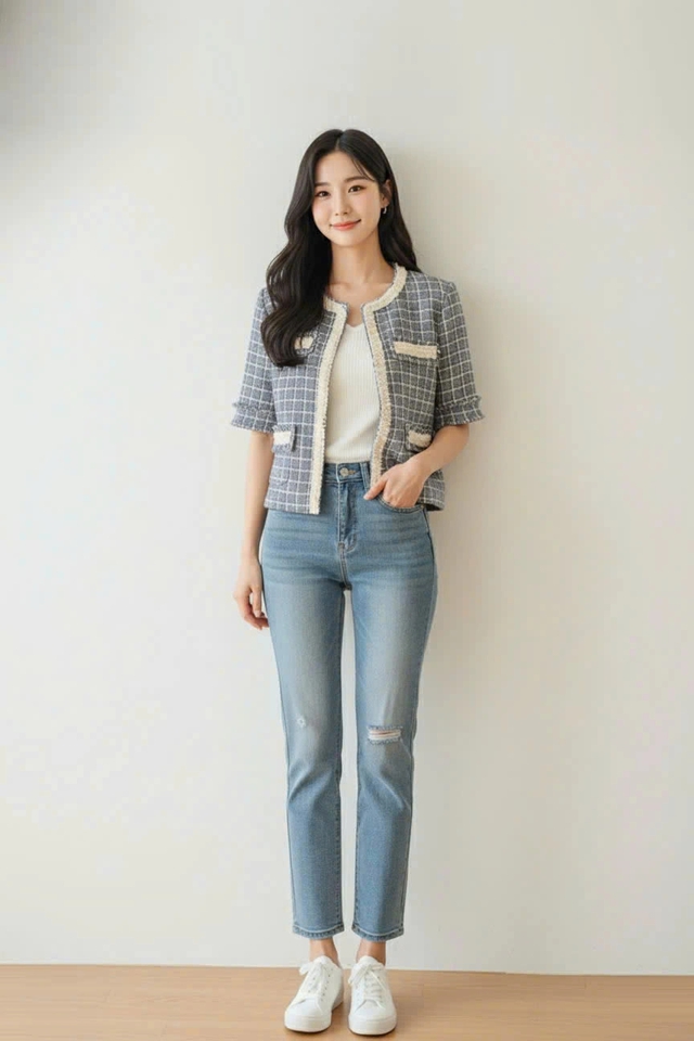 Biến hóa sang chảnh cùng áo khoác tweed dáng ngắn trẻ trung- Ảnh 8. Biến hóa sang chảnh cùng áo khoác tweed dáng ngắn trẻ trung- Ảnh 8.