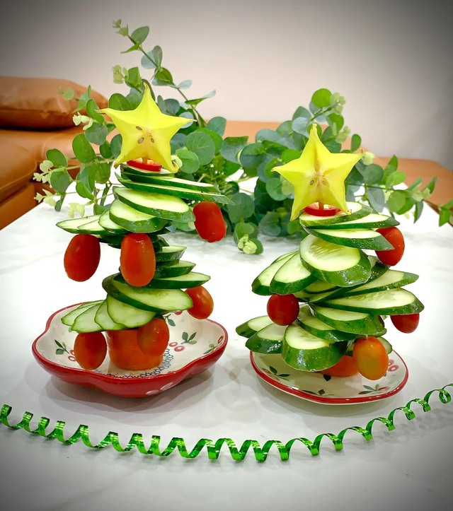 Cây thông Noel từ rau xà lách thành 'trend' mạng xã hội với cách làm đơn giản - Ảnh 4.