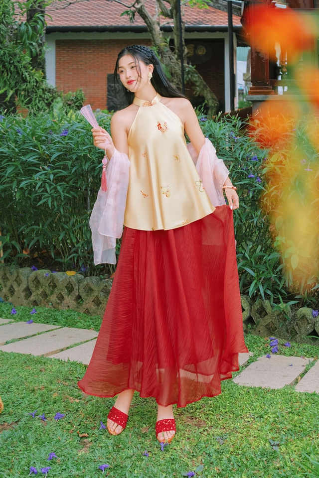 Áo cổ yếm pastel tinh tế tôn nét cổ điển quý phái- Ảnh 8.