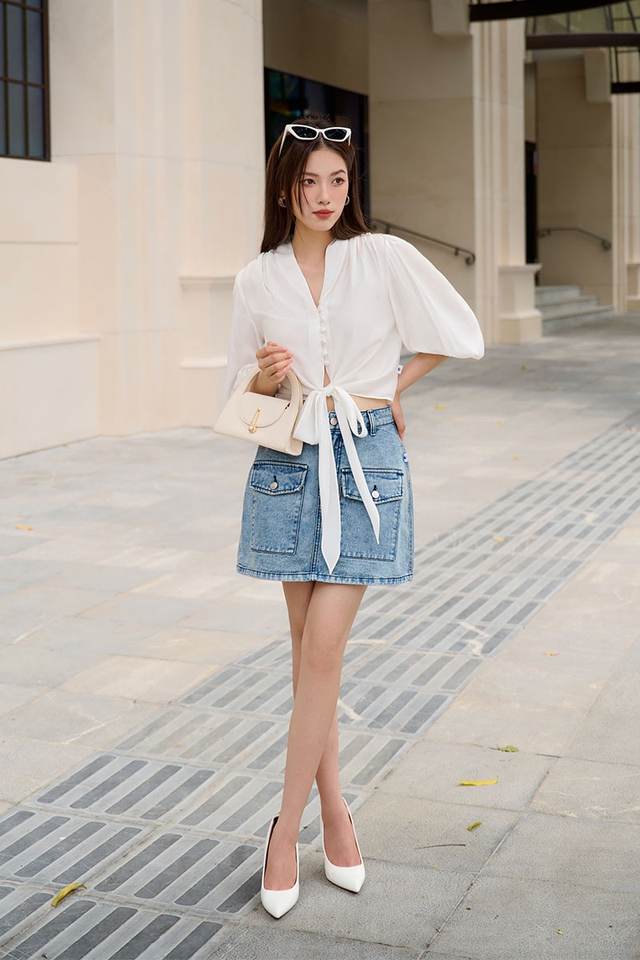 Bản phối với áo sơ mi tay phồng đầy phá cách, nâng tầm nhan sắc- Ảnh 7. Bản phối với áo sơ mi tay phồng đầy phá cách, nâng tầm nhan sắc- Ảnh 7.