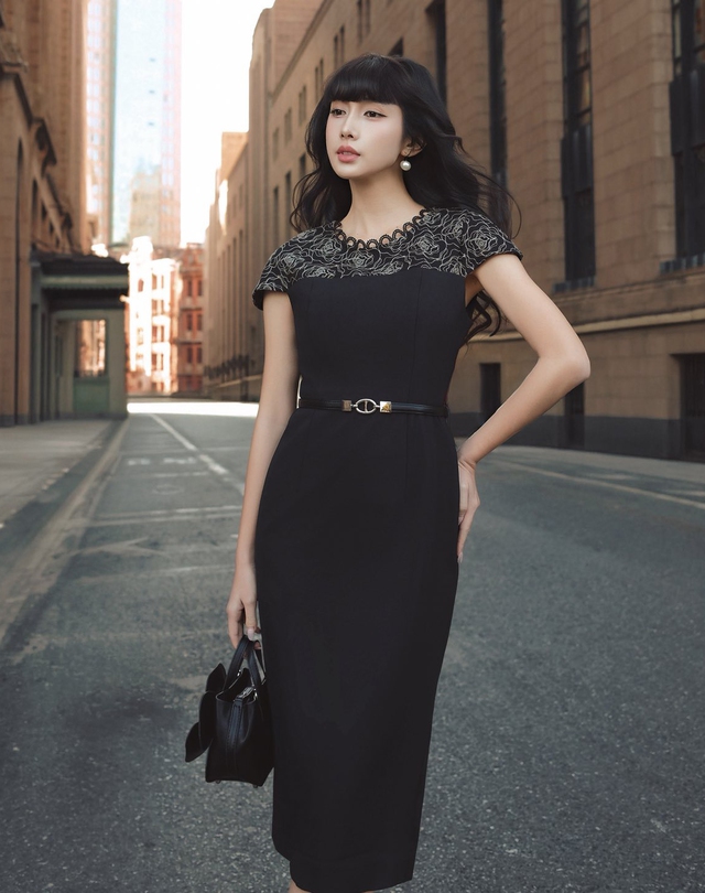 Váy sơ mi chiết eo, đầm dài cổ điển... diện đi làm, đi chơi đều đẹp- Ảnh 6.