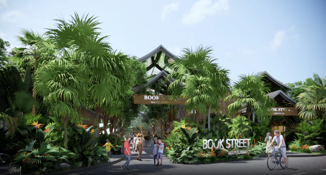 Đường sách Nguyễn Đổng Chi được thiết kế như 'khu rừng nhiệt đới' - Ảnh 1.