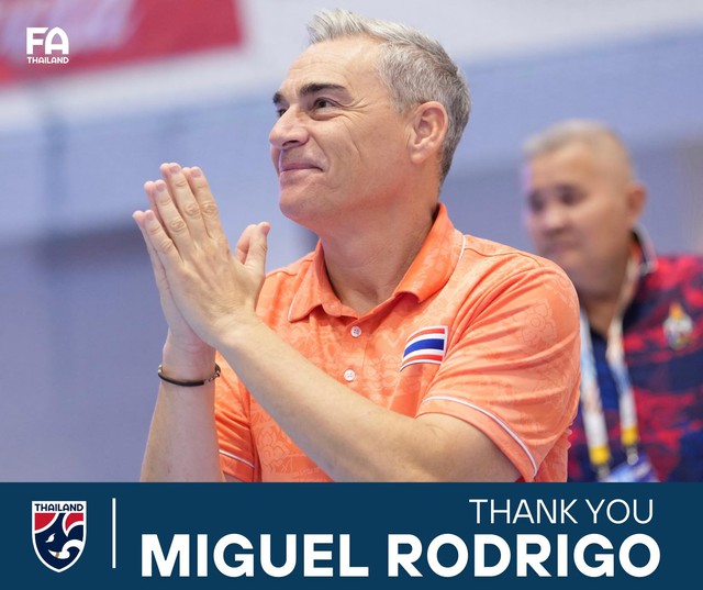 Đội tuyển futsal Thái Lan thua sốc, mất HCV vào tay Indonesia: HLV Miguel Rodrigo từ chức- Ảnh 1. Đội tuyển futsal Thái Lan thua sốc, mất HCV vào tay Indonesia: HLV Miguel Rodrigo từ chức- Ảnh 1.