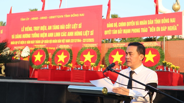 Trang trọng lễ truy điệu, an t&aacute;ng 41 h&agrave;i cốt liệt sĩ - Ảnh 5.