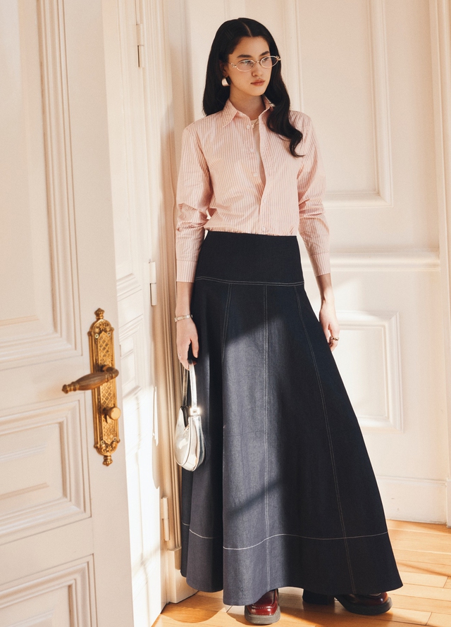 Phong cách không mùa, không giới hạn với cặp đôi áo và chân váy dài- Ảnh 7.