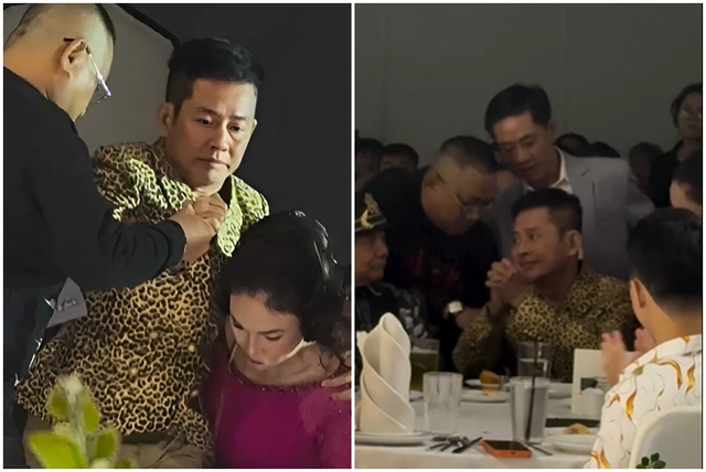 Nghệ sĩ Tấn Beo tái xuất trong ngày con trai cưới vợ - Ảnh 2.