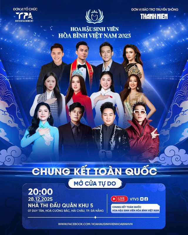 Dàn nghệ sĩ góp mặt đêm chung kết Hoa hậu Sinh viên Hòa bình Việt Nam 2025- Ảnh 1. Dàn nghệ sĩ góp mặt đêm chung kết Hoa hậu Sinh viên Hòa bình Việt Nam 2025- Ảnh 1.