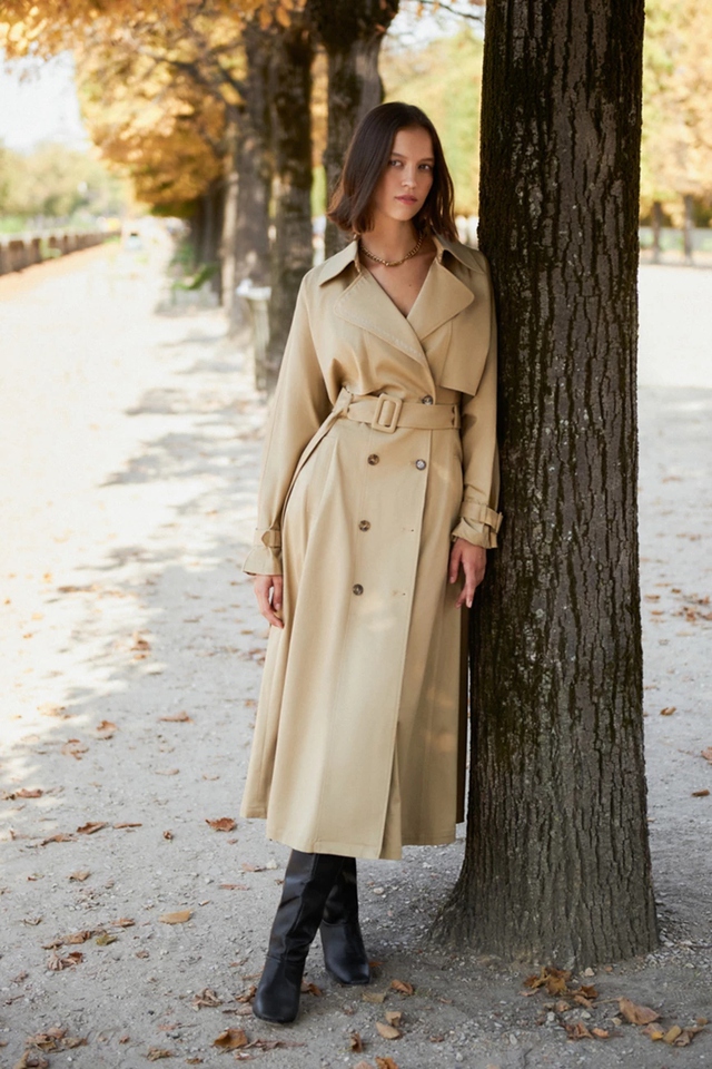Trench coat màu be, từ dạo phố đến công sở đều nâng tầm khí chất- Ảnh 3.