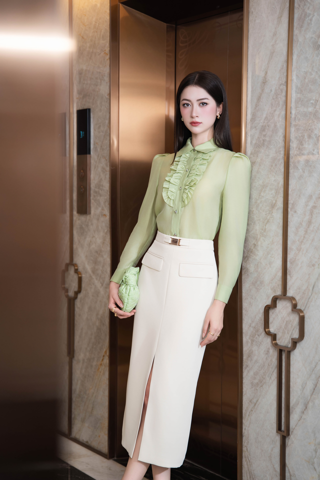 Sắc xanh mint 'đánh tan' sự nhàm chán của thời trang công sở- Ảnh 3.