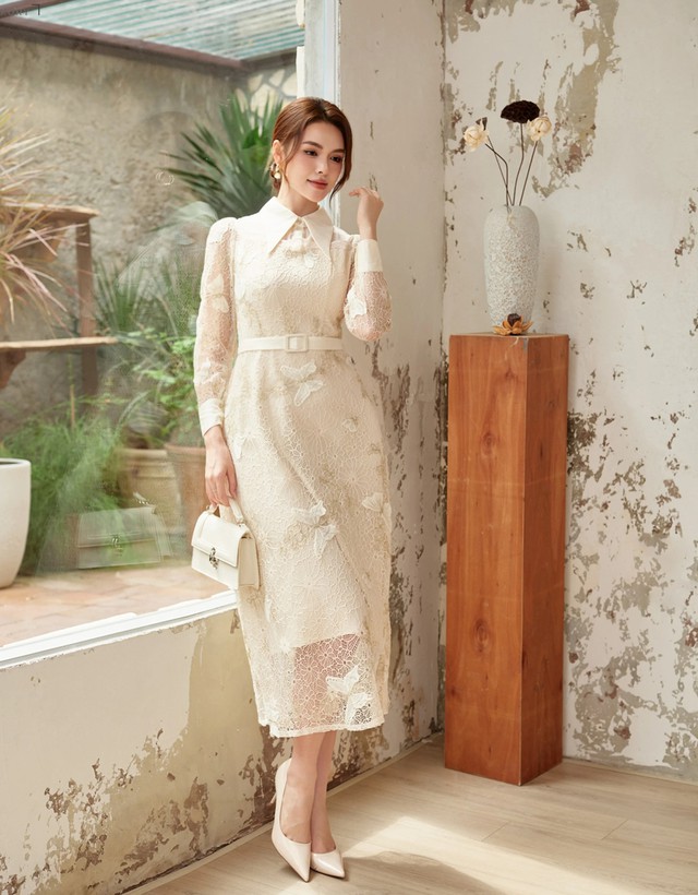 Nét duyên dáng trong những chiếc đầm ren mang phong cách vintage- Ảnh 3.