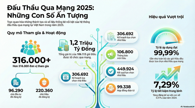 Năm 2025: Gần 100% g&oacute;i thầu triển khai qua Hệ thống đấu thầu qua mạng quốc gia- Ảnh 2.