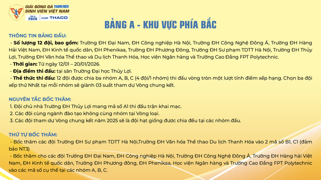 Lịch thi đấu mới nhất TNSV THACO cup 2026: Tất cả đều được ph&aacute;t trực tiếp, xem ở đ&acirc;u?- Ảnh 3.