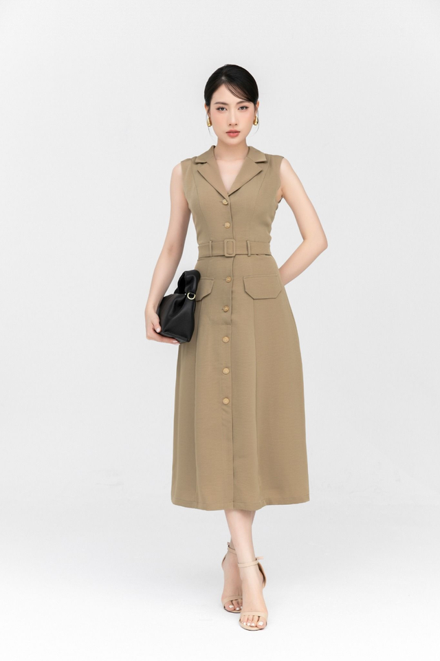 Đầm phối thắt lưng, tôn dáng chuẩn 'siêu mẫu' trong tích tắc  - Ảnh 2.