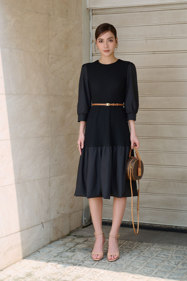 Đầm phối thắt lưng, tôn dáng chuẩn 'siêu mẫu' trong tích tắc  - Ảnh 7.