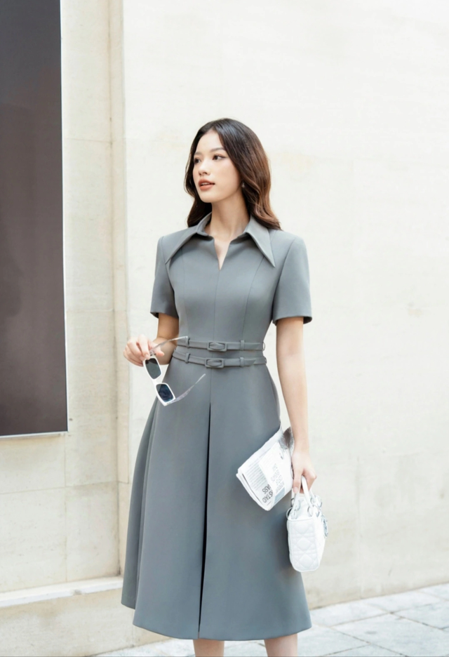 Đầm phối thắt lưng, tôn dáng chuẩn 'siêu mẫu' trong tích tắc  - Ảnh 8.